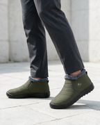 Plush-lined slip-on ankle boots — lifestyle