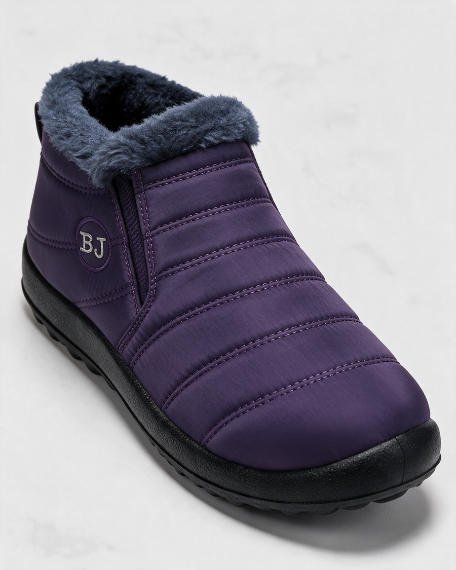 Plush-lined slip-on ankle boots — hero