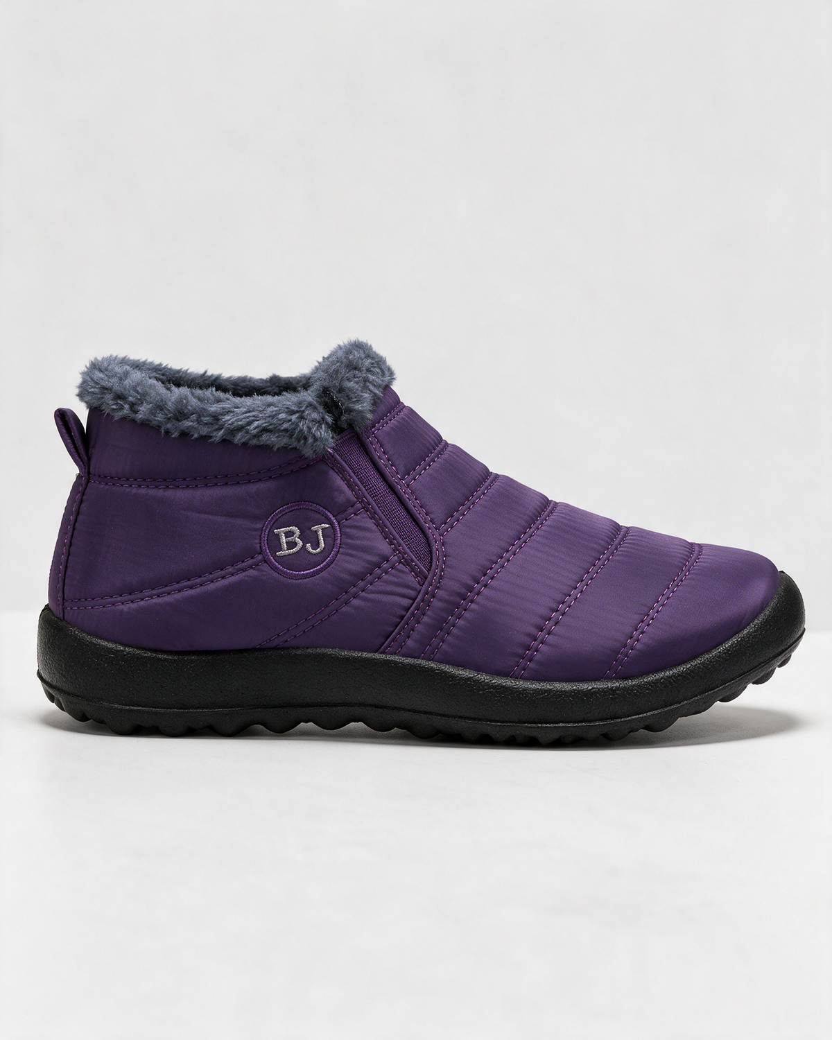 Plush-lined slip-on ankle boots — profile