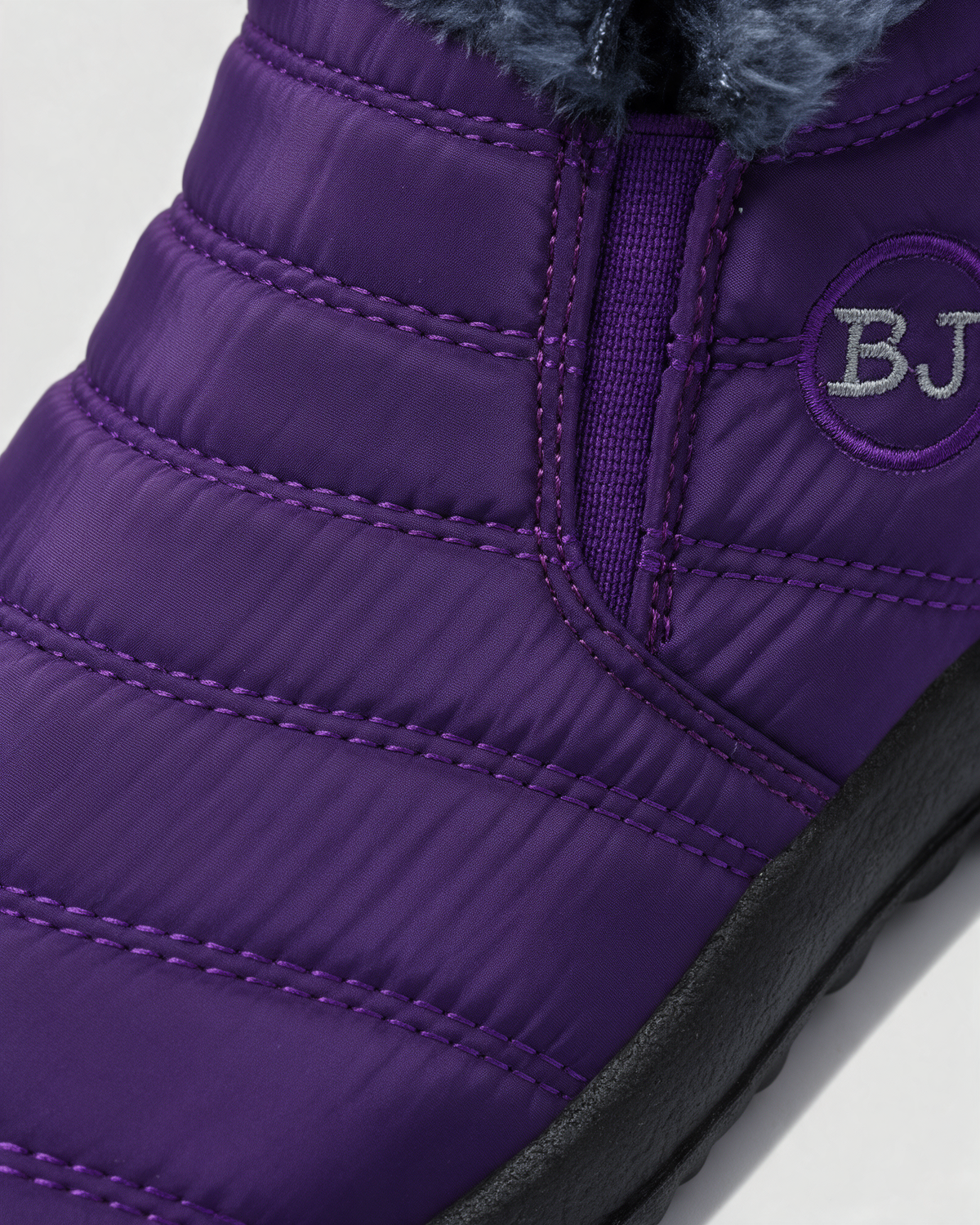 Plush-lined slip-on ankle boots — material