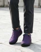 Plush-lined slip-on ankle boots — lifestyle