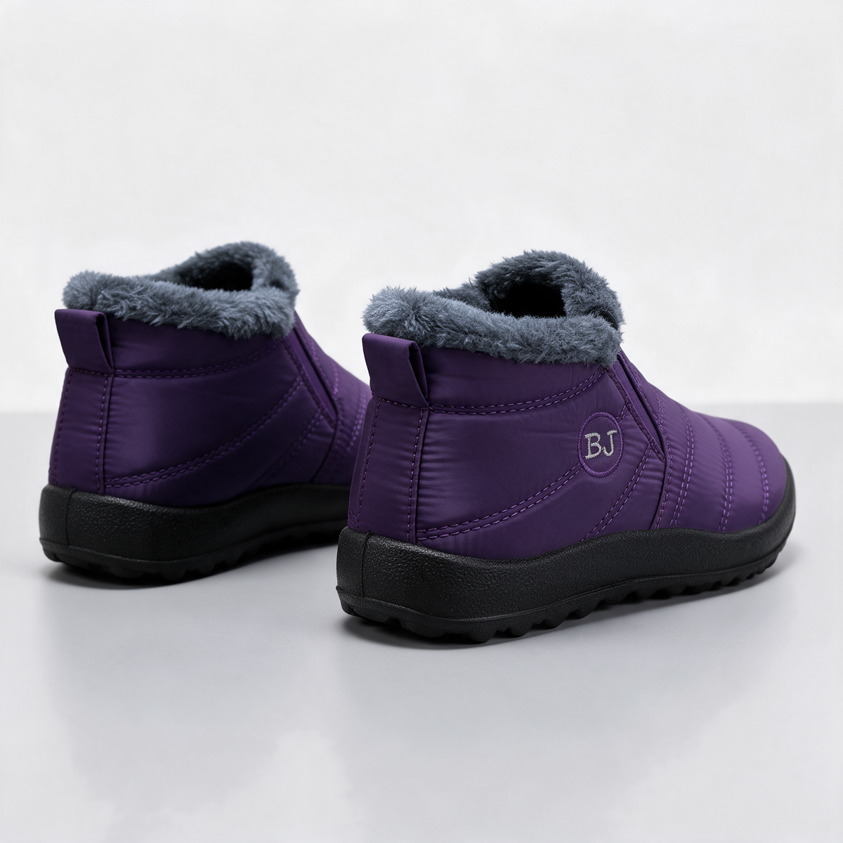 Plush-lined slip-on ankle boots — feature1