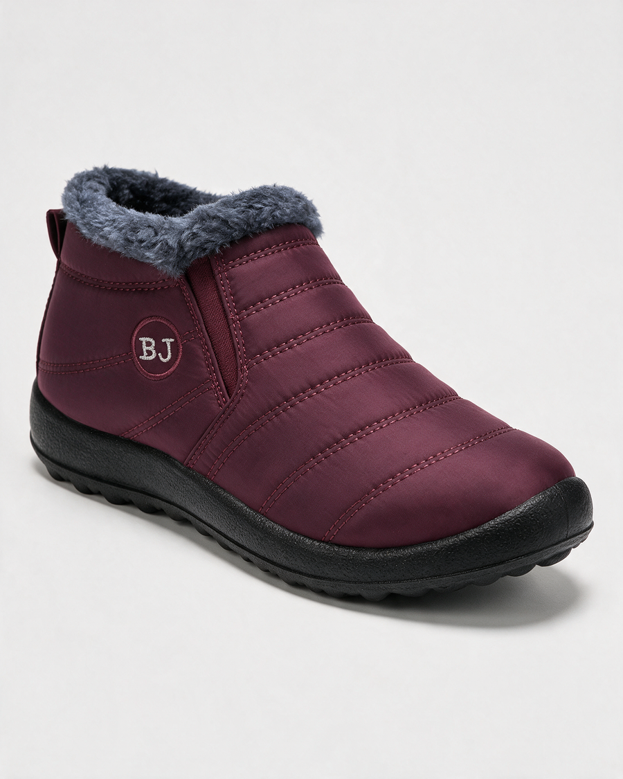 Plush-lined slip-on ankle boots — hero