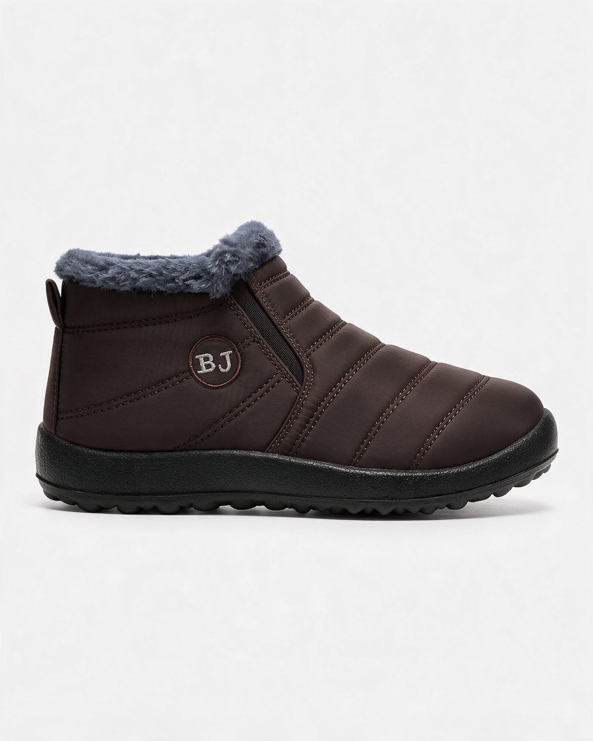 Plush-lined slip-on ankle boots profile