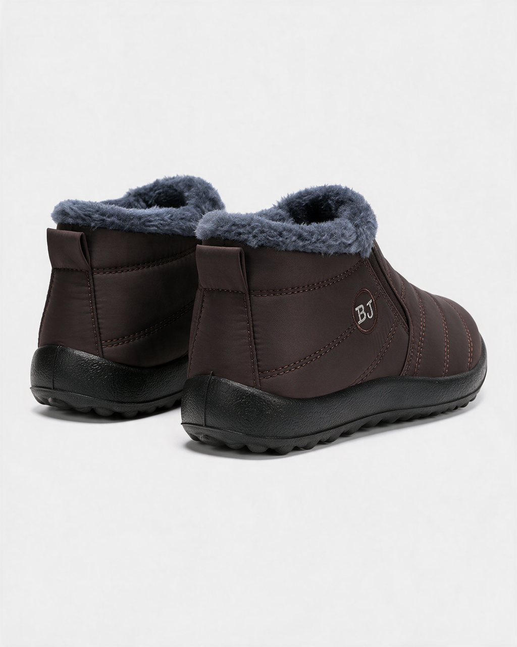 Plush-lined slip-on ankle boots rear