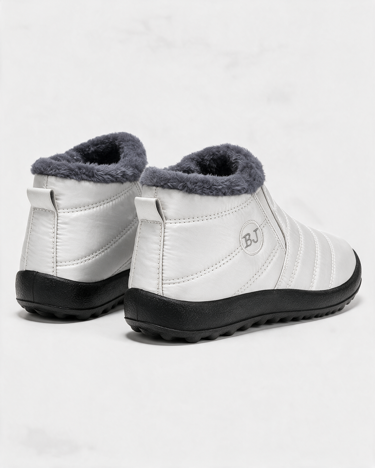 Plush-lined slip-on ankle boots rear