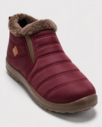 Red boots with brown trim 1766