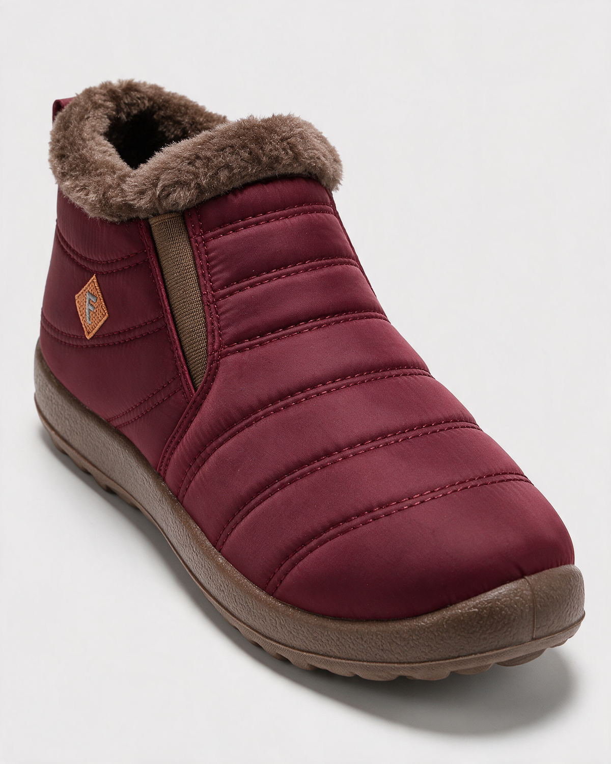 Red boots with brown trim 1766