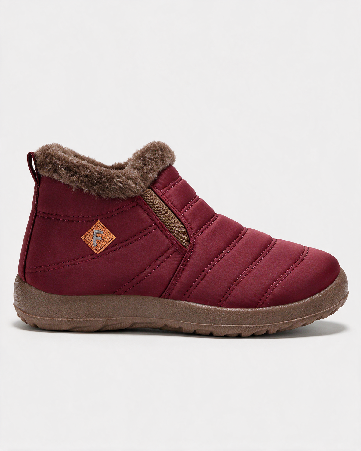 Red boots with brown trim 1767