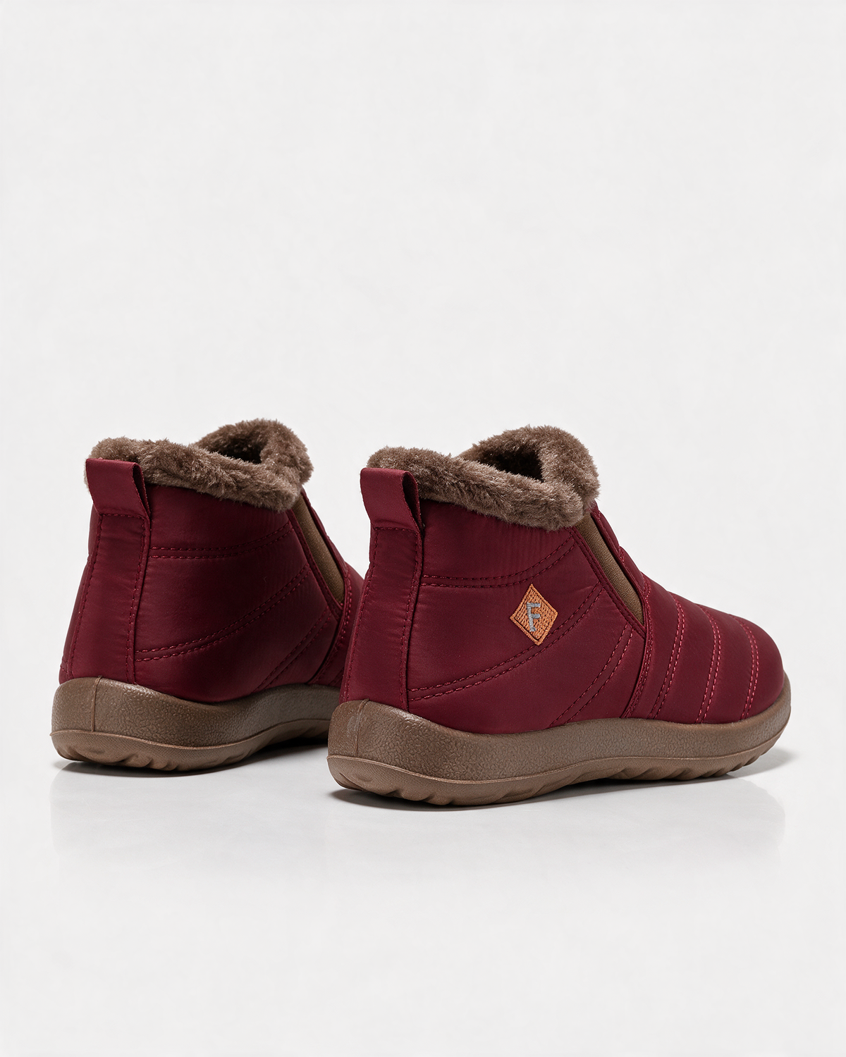Red boots with brown trim 1768