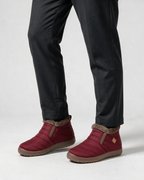Red boots with brown trim 1771