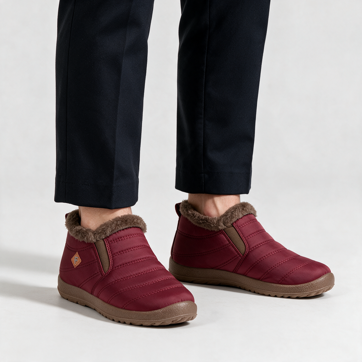 Red brown-trim boots 1777