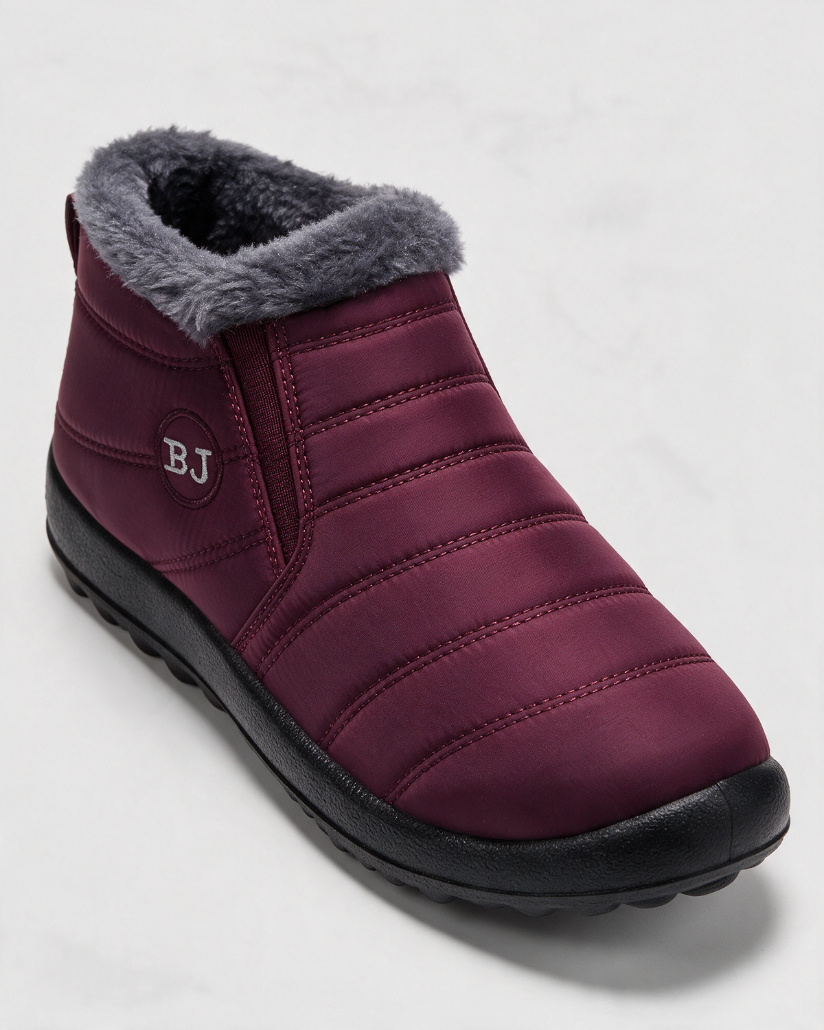 Plush-lined boot opening