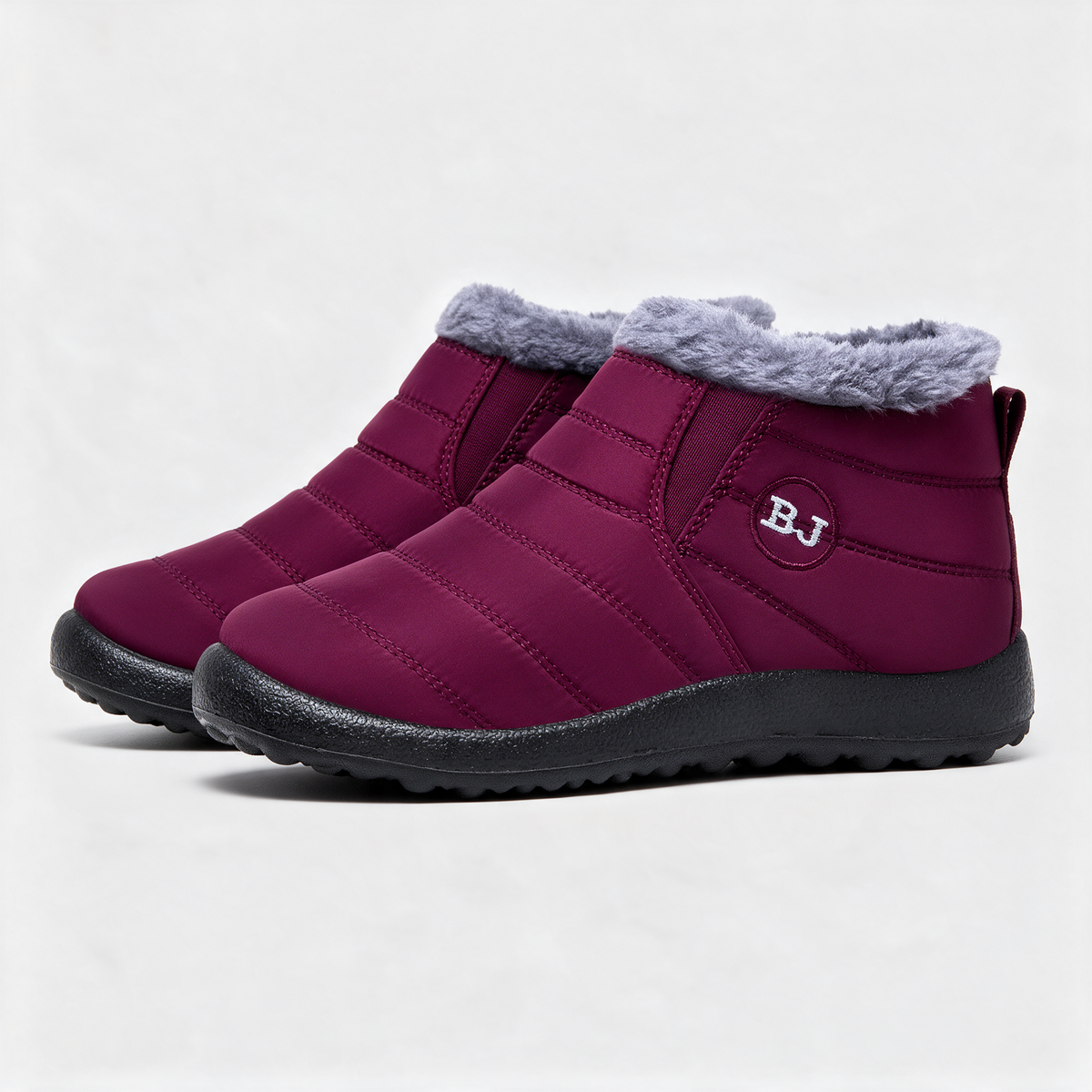 Berry plush-lined boots feature1