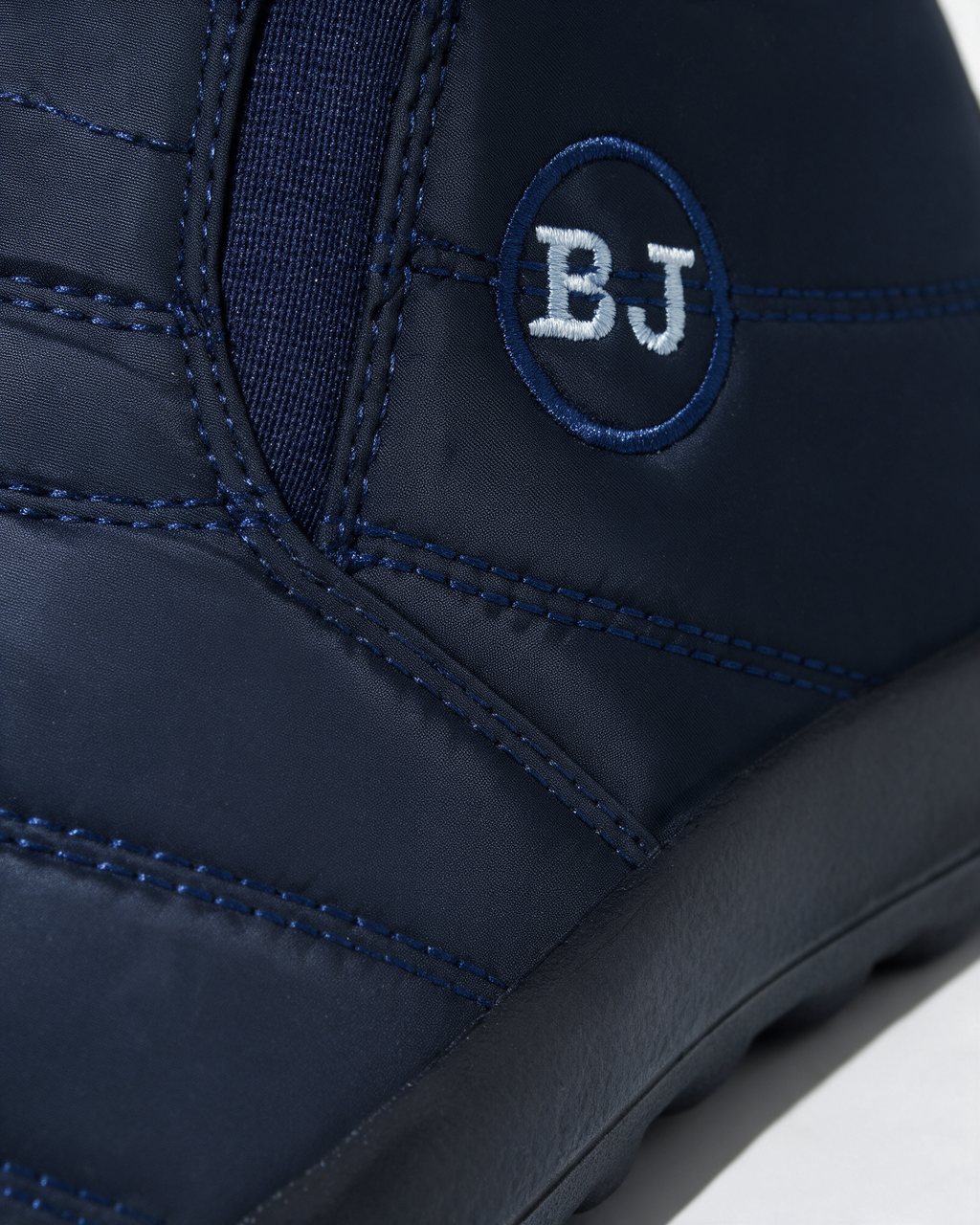 Navy plush-lined boots material