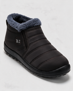 Plush-lined boots opening