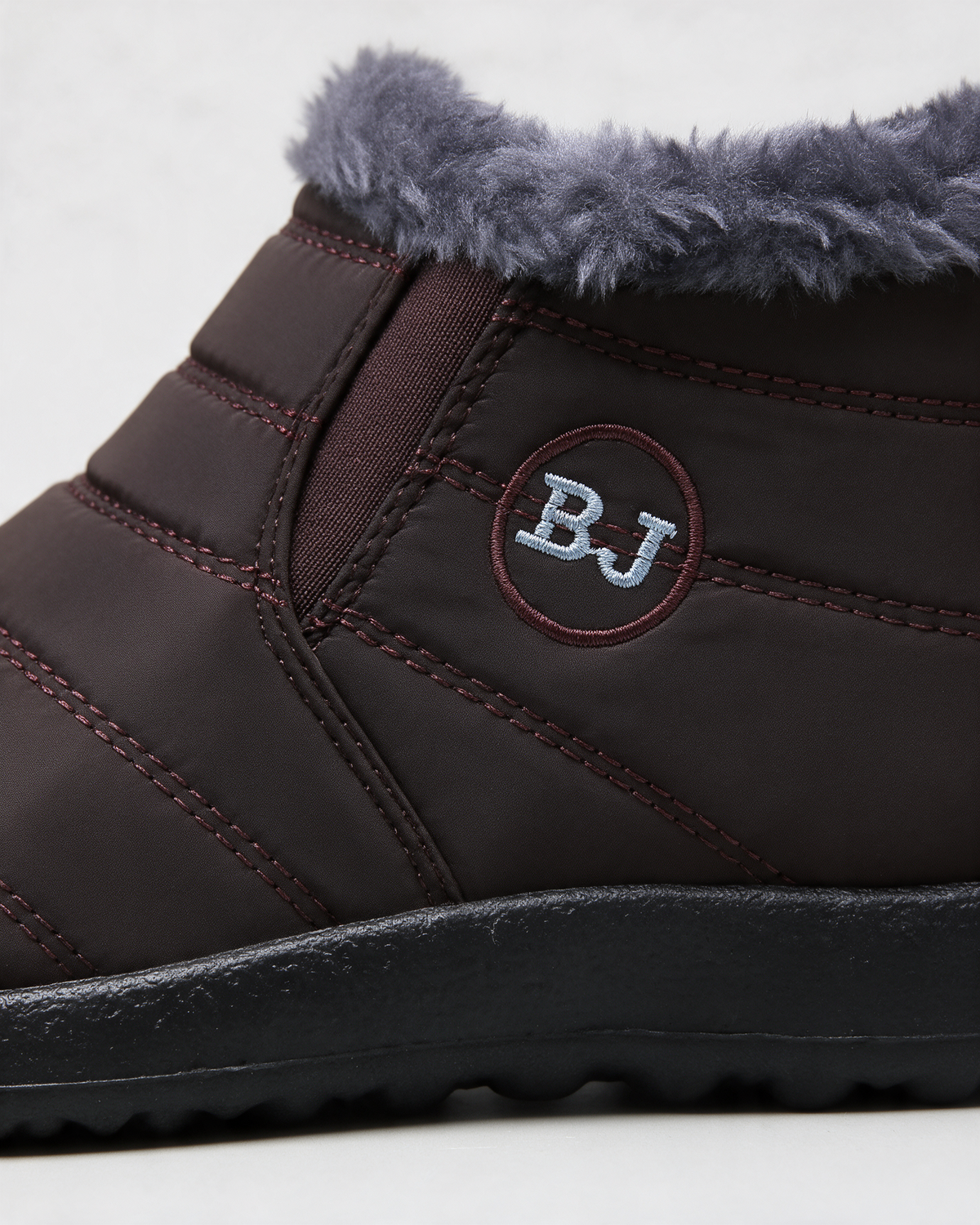 Plush-lined boots material