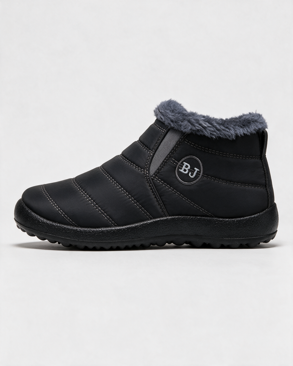 Charcoal plush-lined boots profile