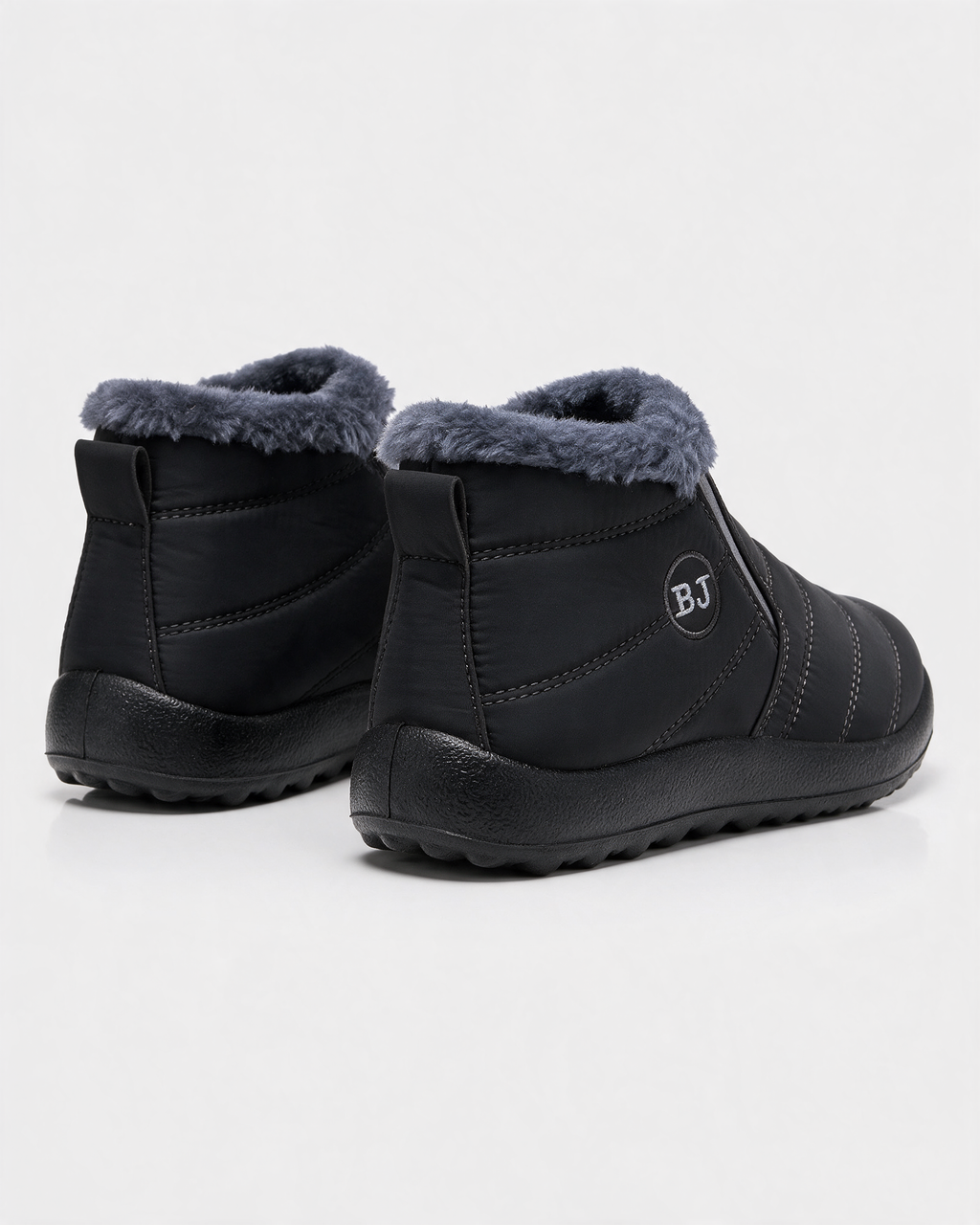 Charcoal plush-lined boots rear
