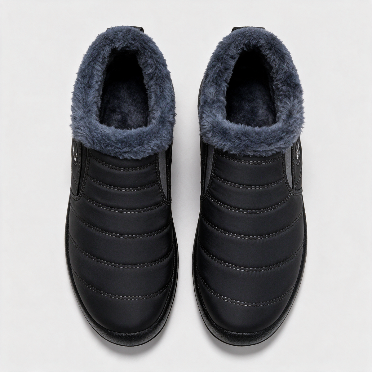 Charcoal plush-lined boots feature2