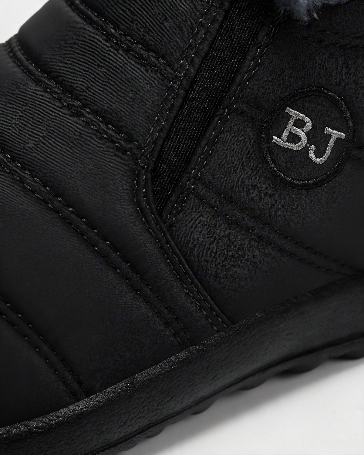 Plush-lined ankle boot material