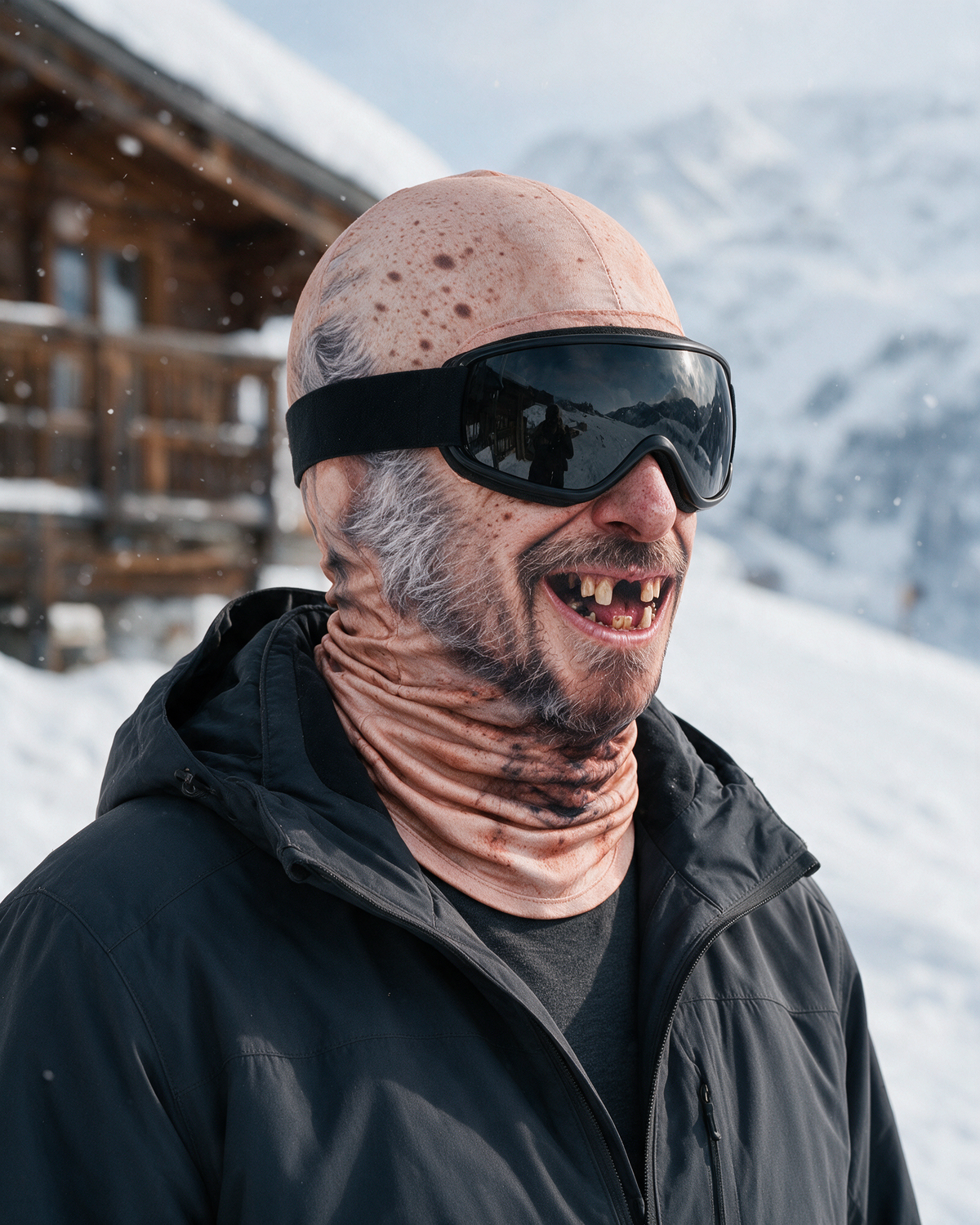 Bearded Grin balaclava — lifestyle
