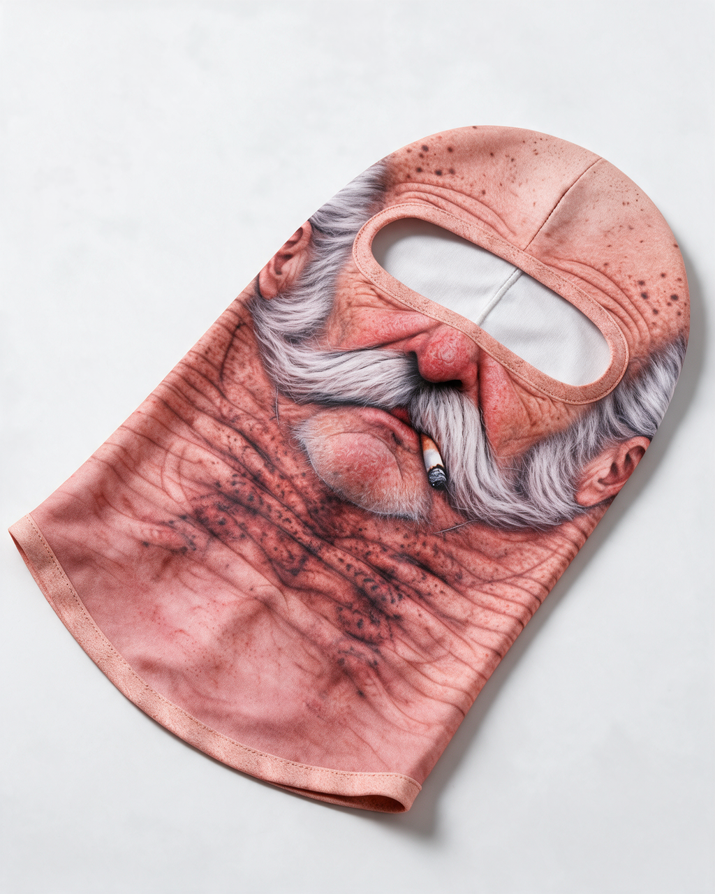 Silver mustache printed balaclava 1905