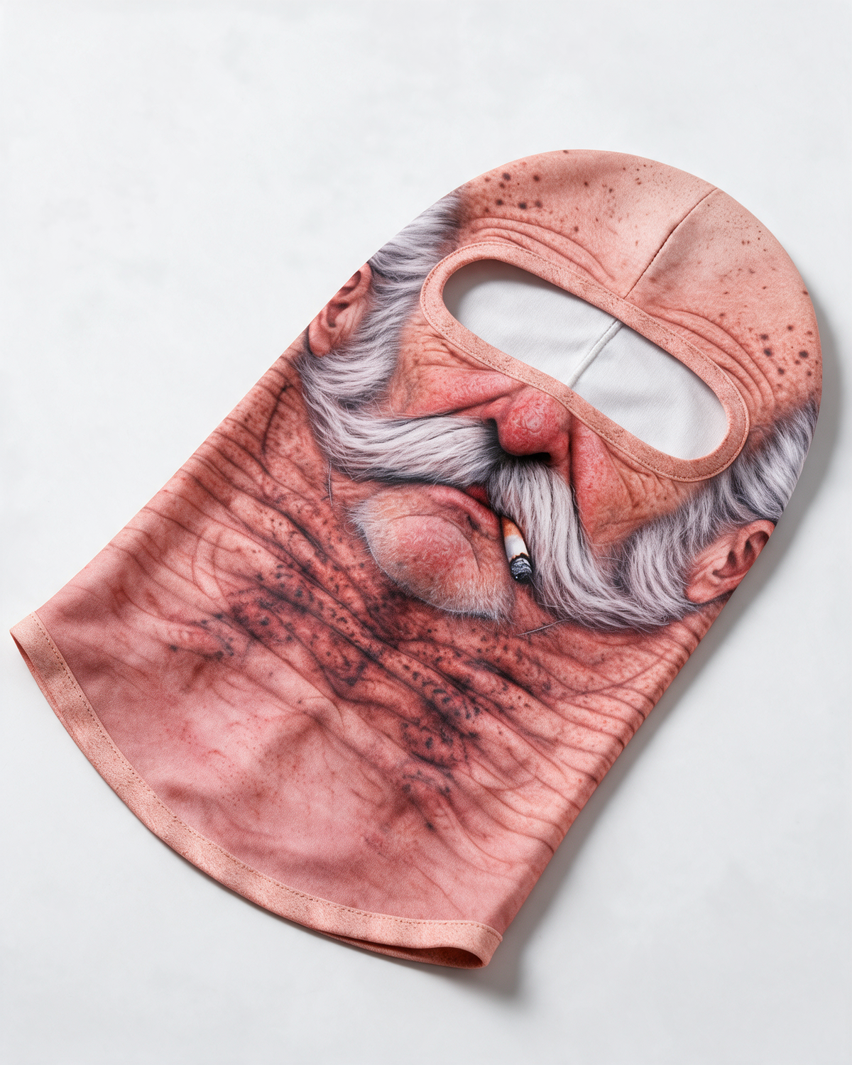 Silver mustache printed balaclava 1905