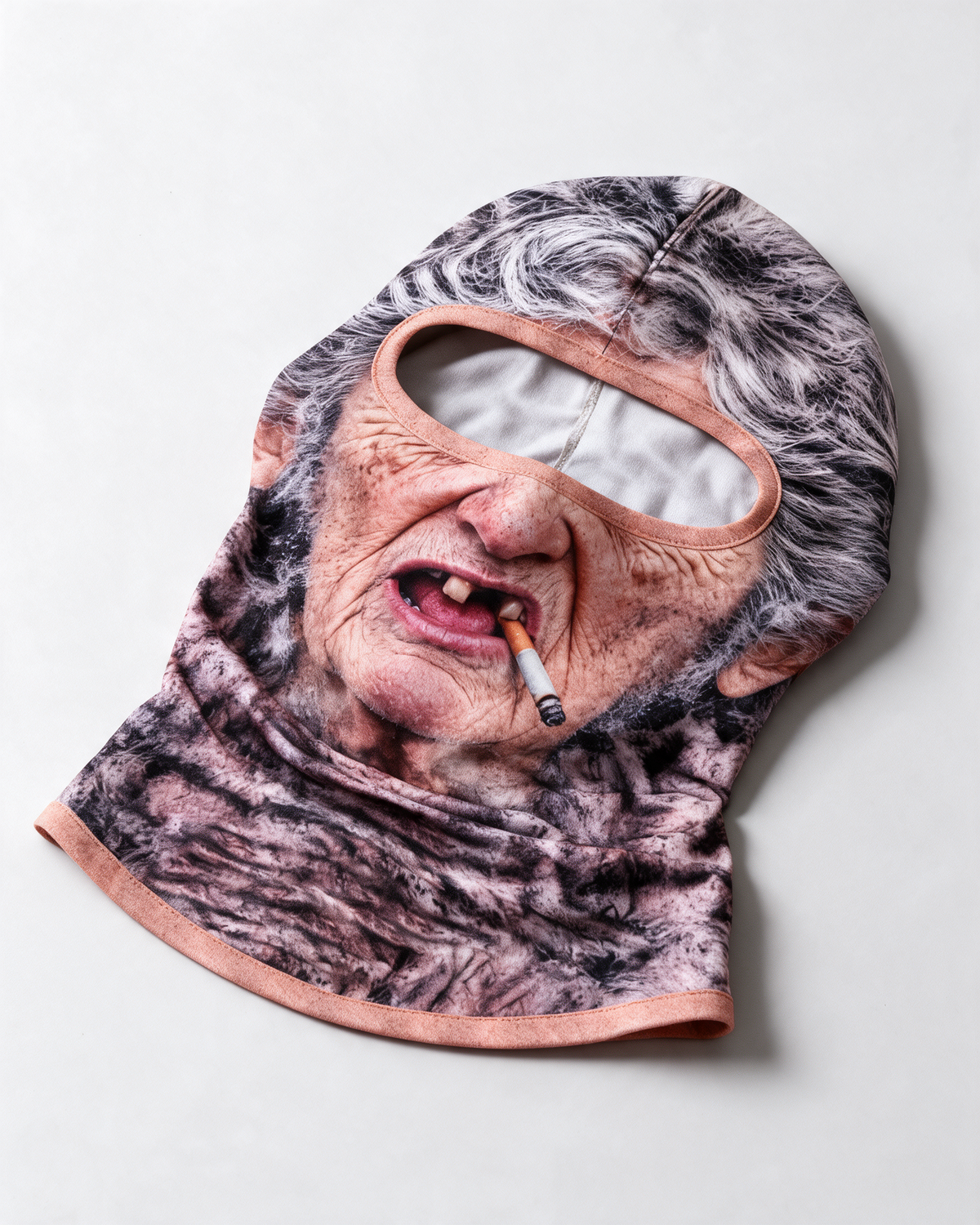 Gray hair character printed balaclava
