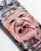 Gray hair character printed balaclava
