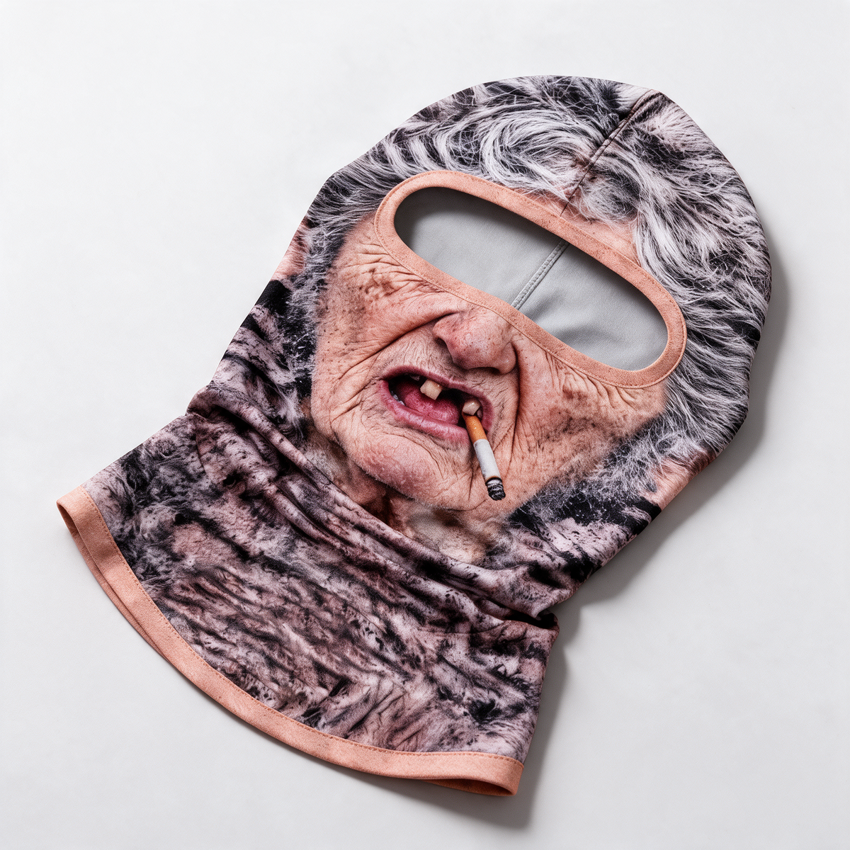Gray hair character printed balaclava