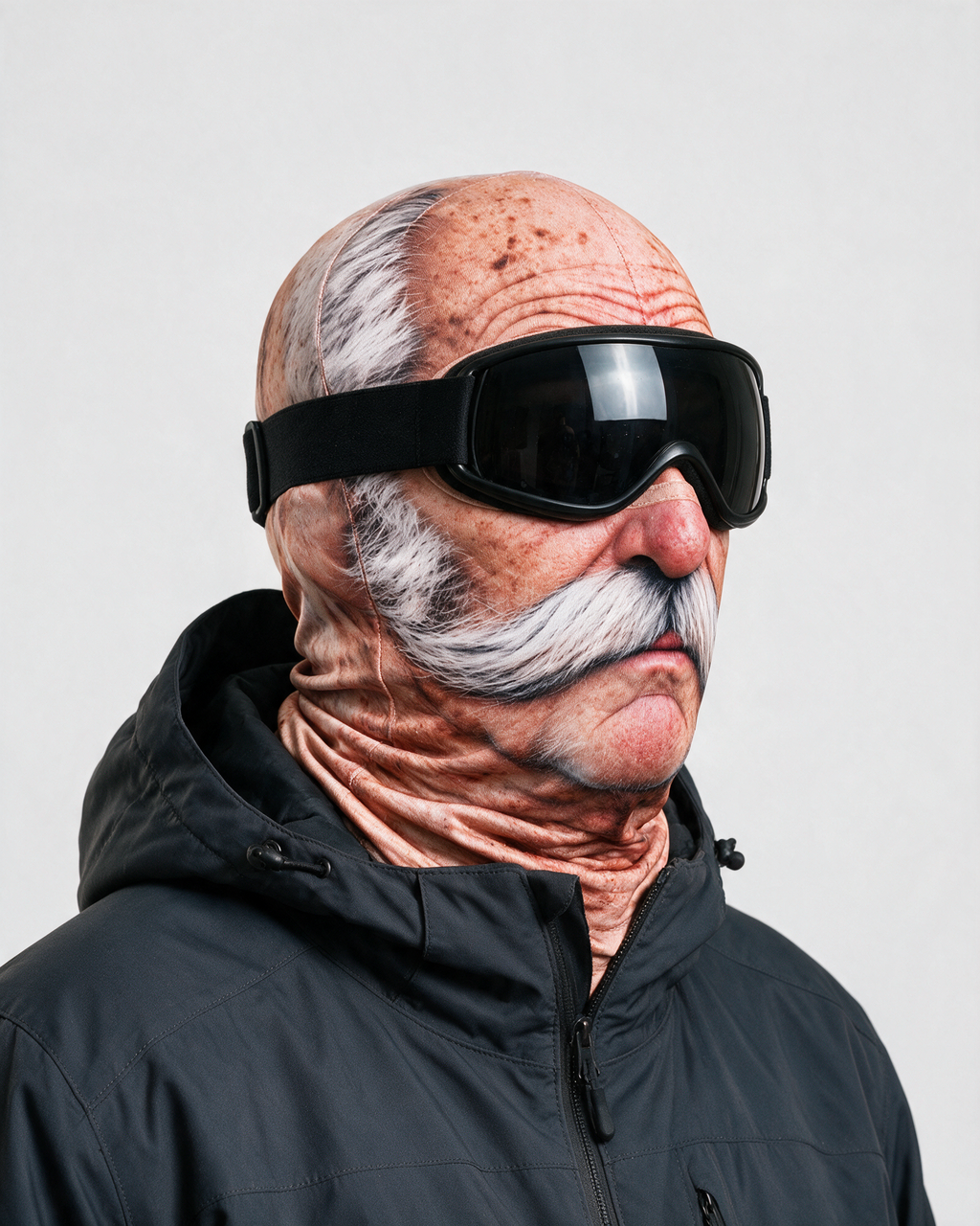 Silver handlebar printed balaclava fit