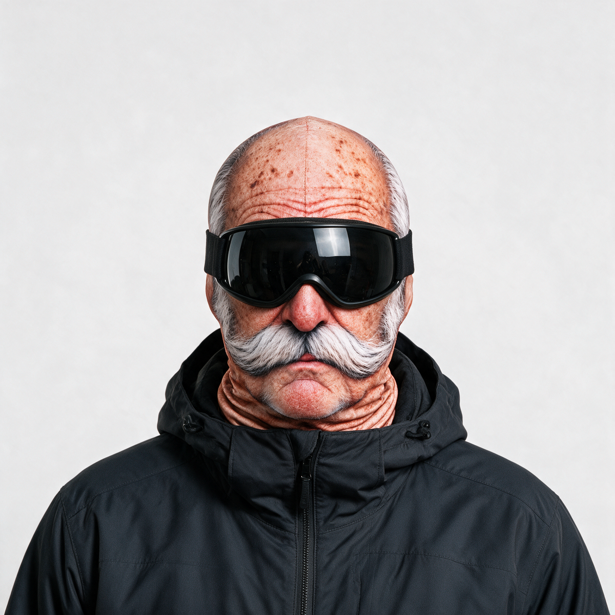 Silver handlebar printed balaclava feature1