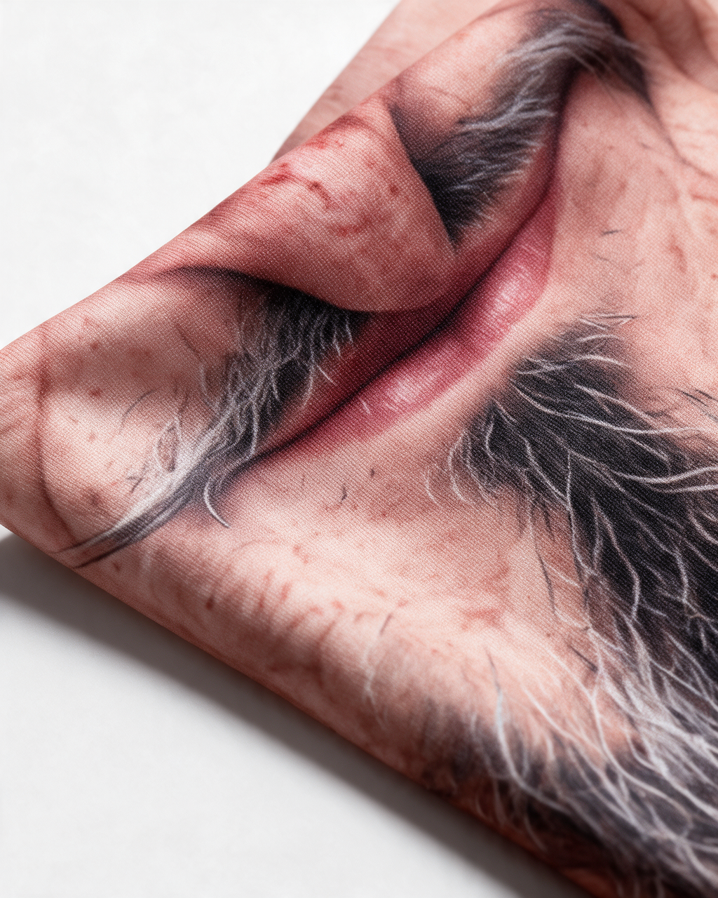 Curled Mustache and Goatee balaclava — material