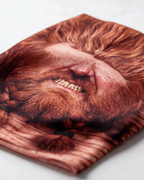 Novelty printed balaclava — material