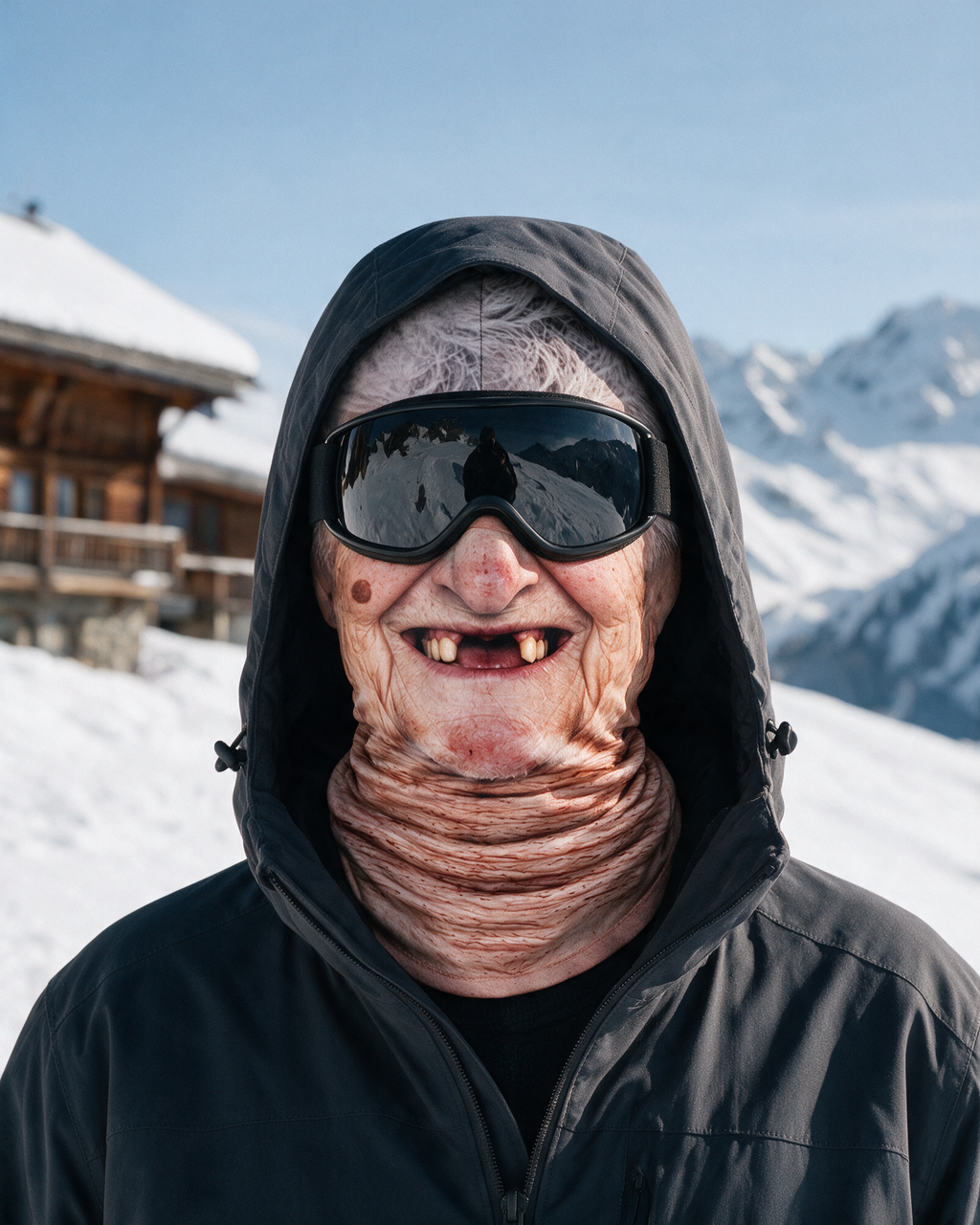 Novelty printed balaclava — lifestyle