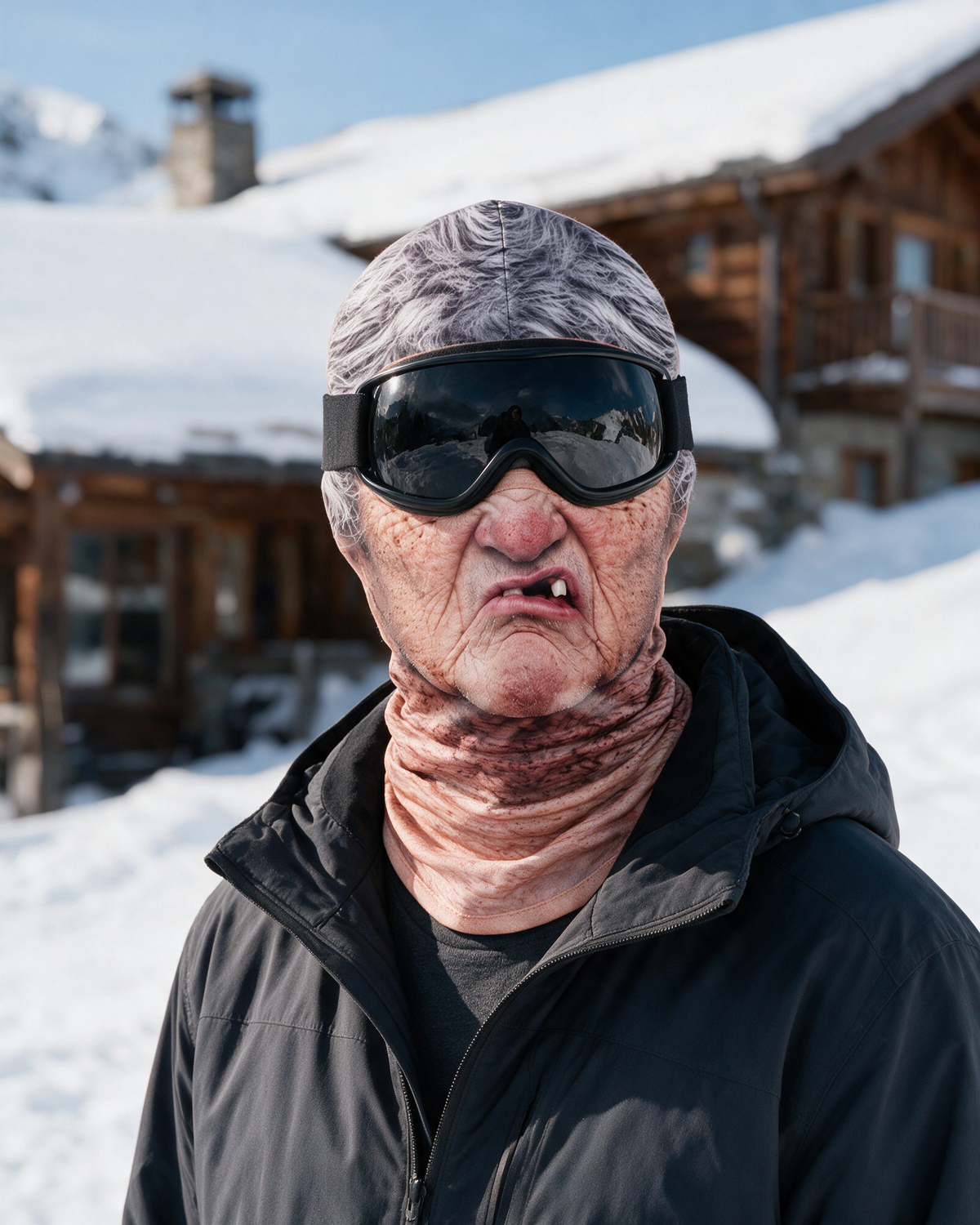 Novelty printed balaclava — lifestyle