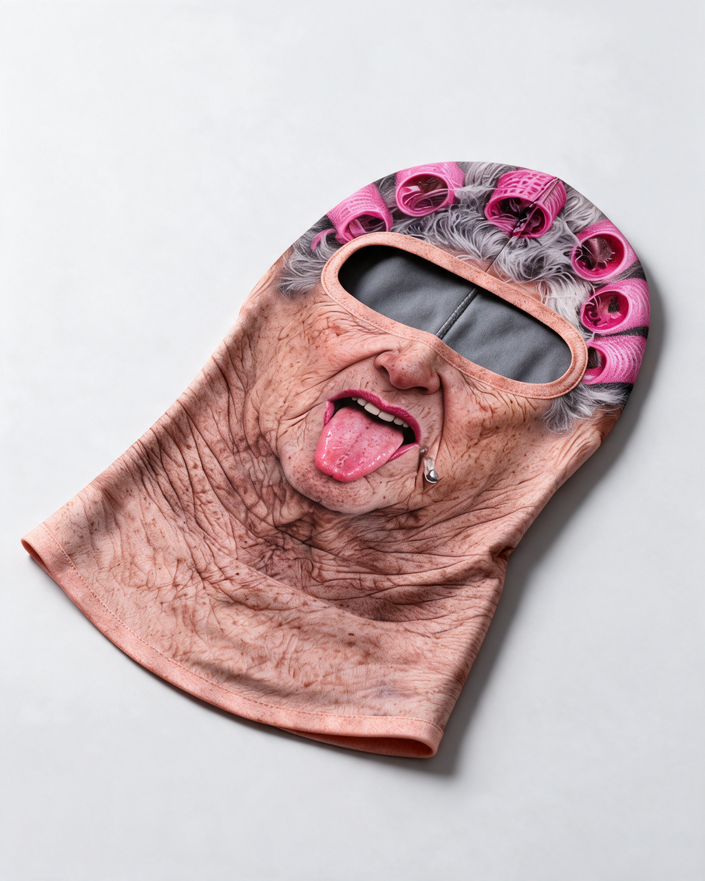 Pink Rollers novelty balaclava alternate