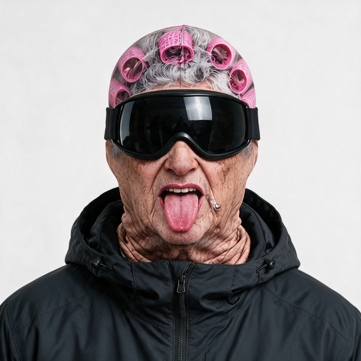 Pink Rollers novelty balaclava feature1