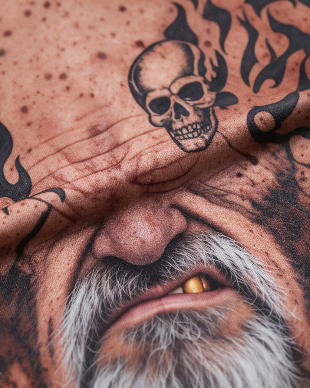 Skull Tattoo Goatee novelty balaclava material