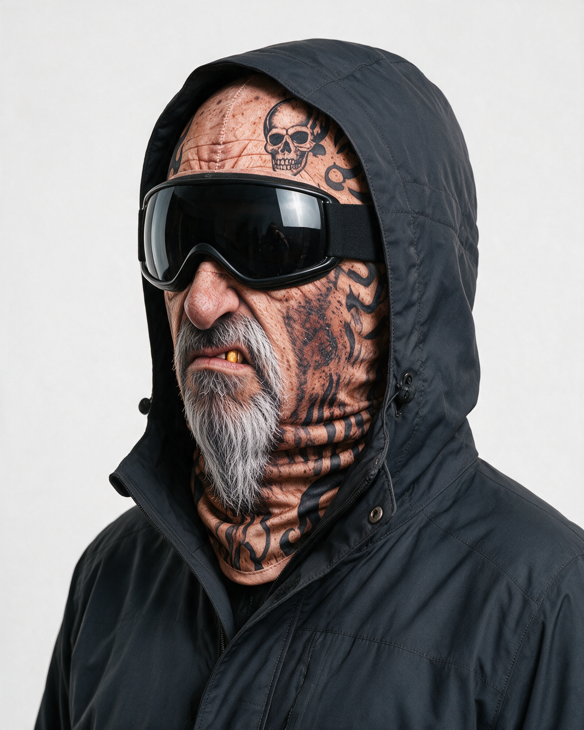 Skull Tattoo Goatee novelty balaclava fit