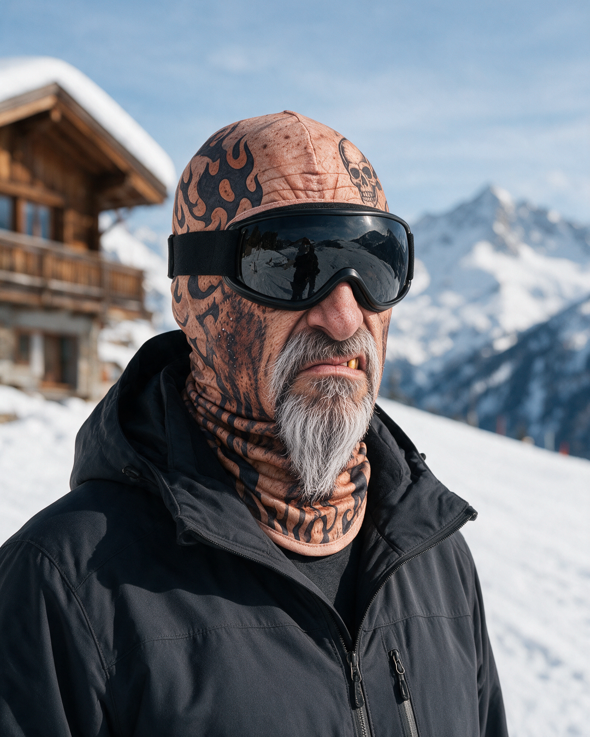 Skull Tattoo Goatee novelty balaclava lifestyle