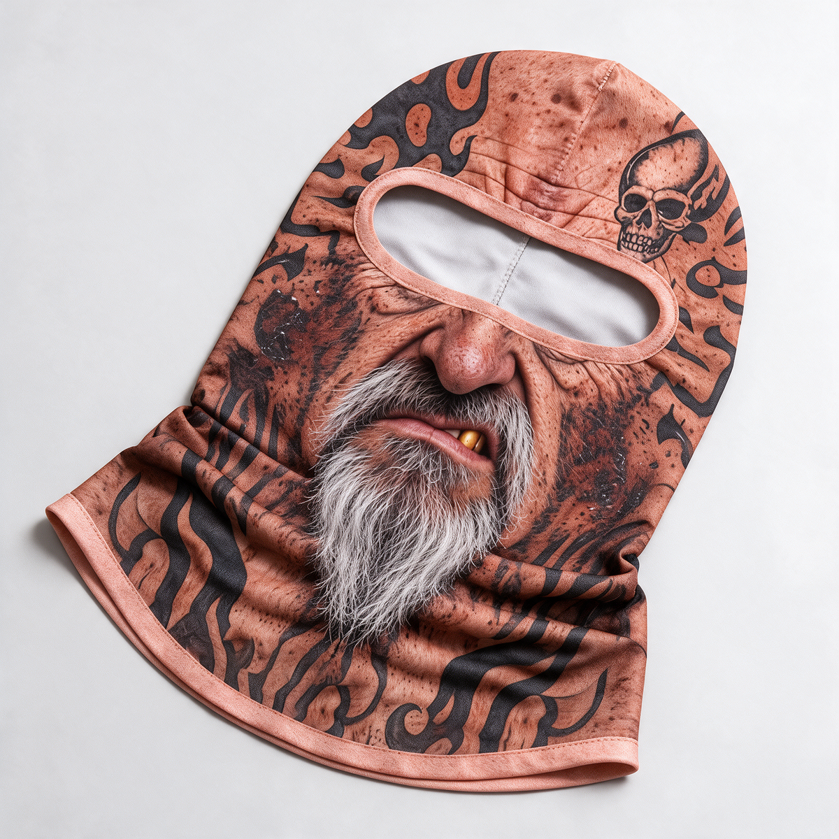 Skull Tattoo Goatee novelty balaclava feature2