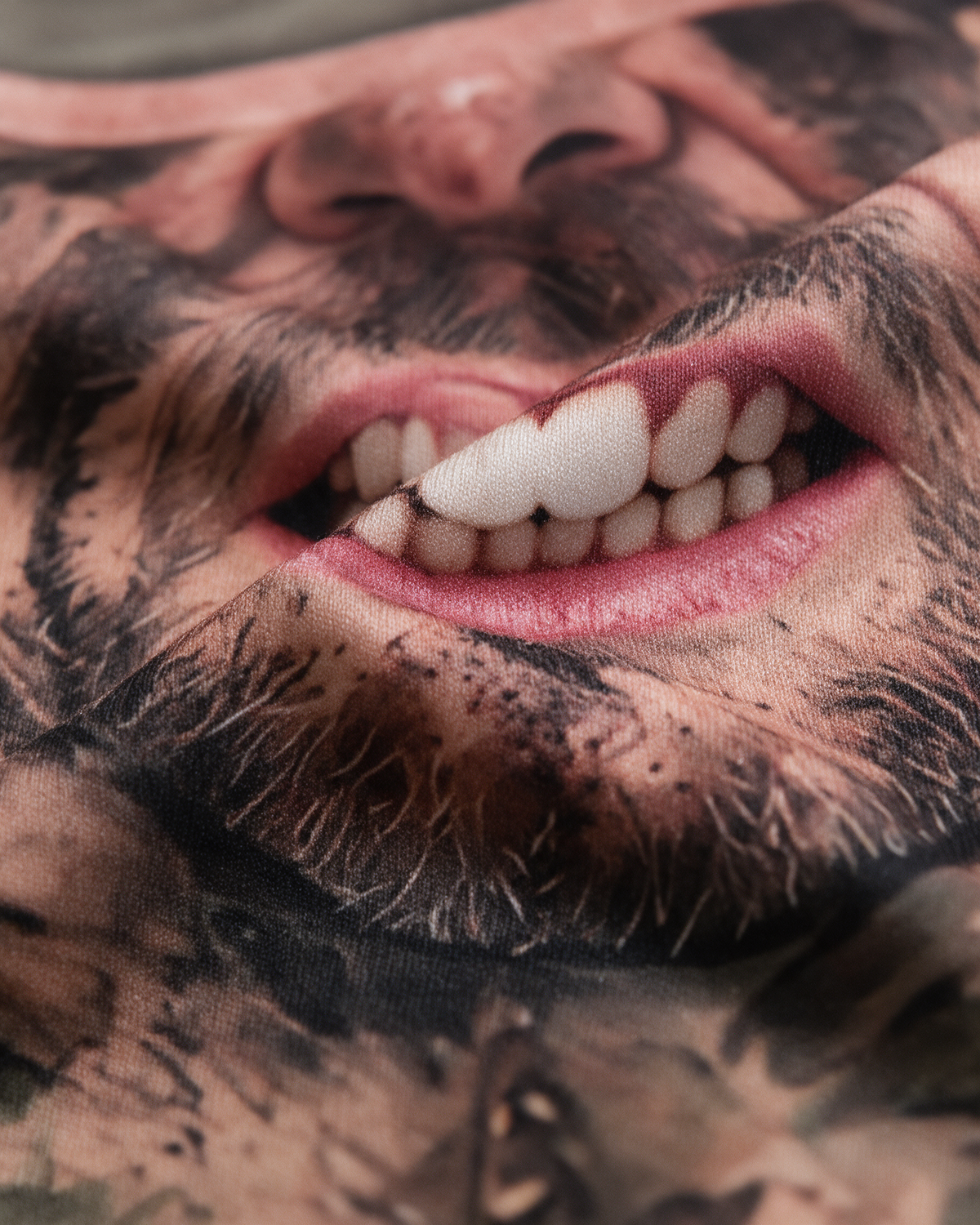 Novelty face-print balaclava material
