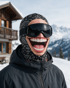 Bandana laugh balaclava outdoor with ski goggles