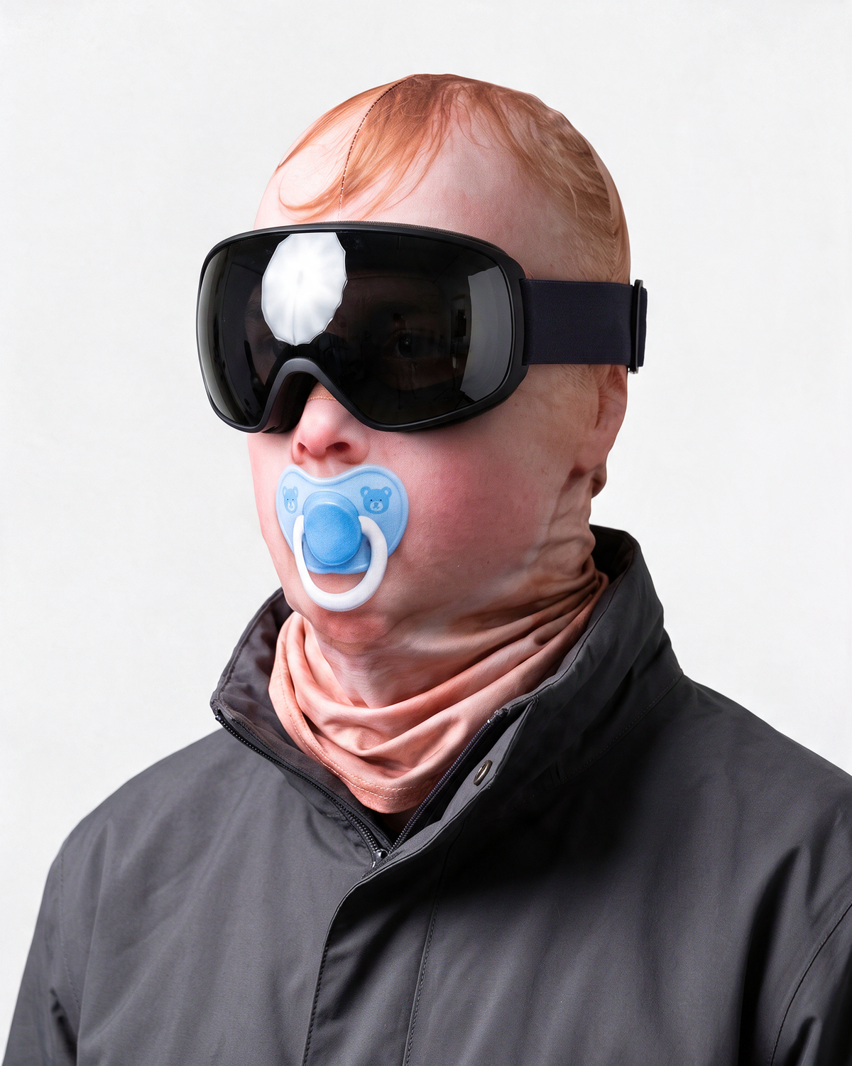 Blue Pacifier fabric balaclava — fit with ski goggles