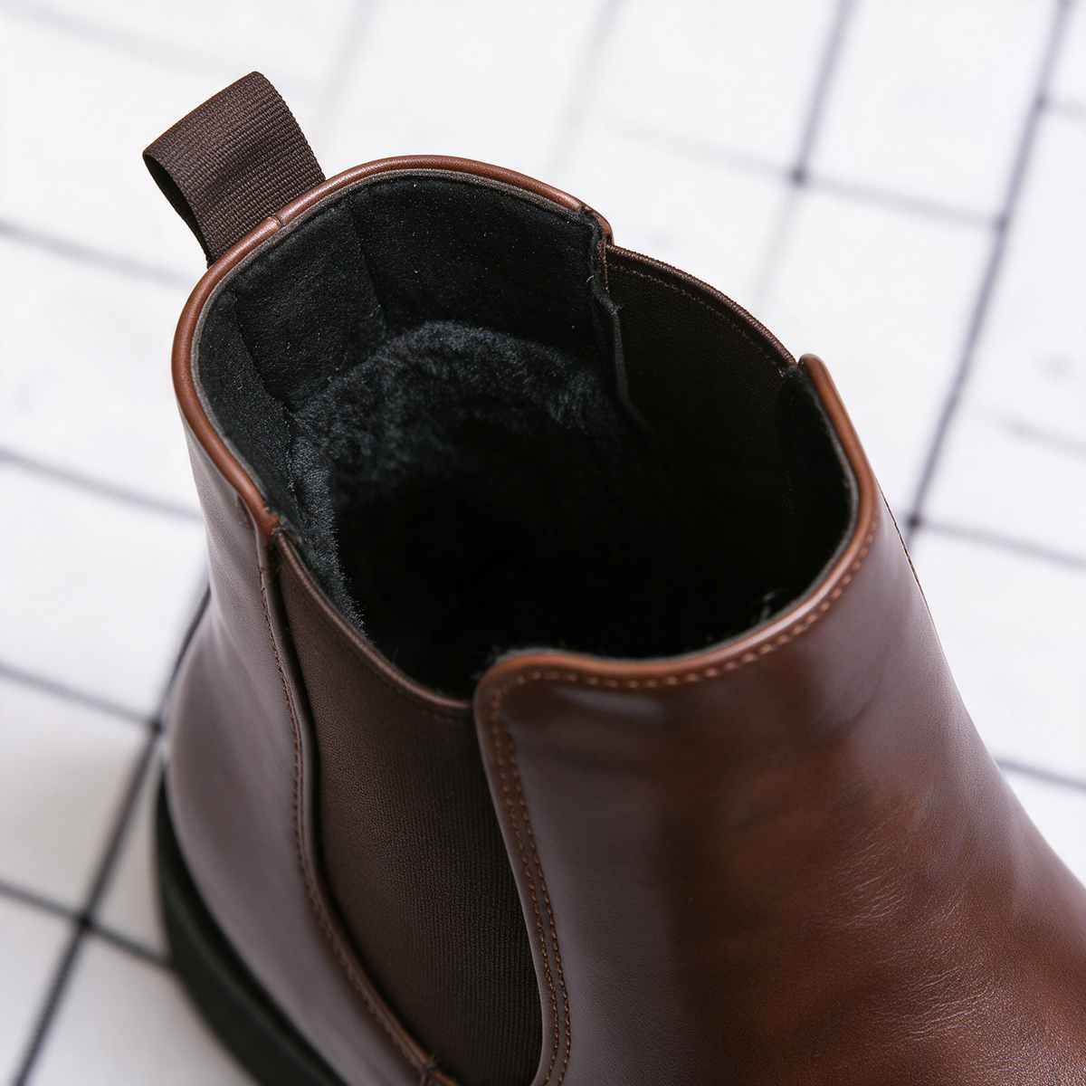 Boot material and construction photograph