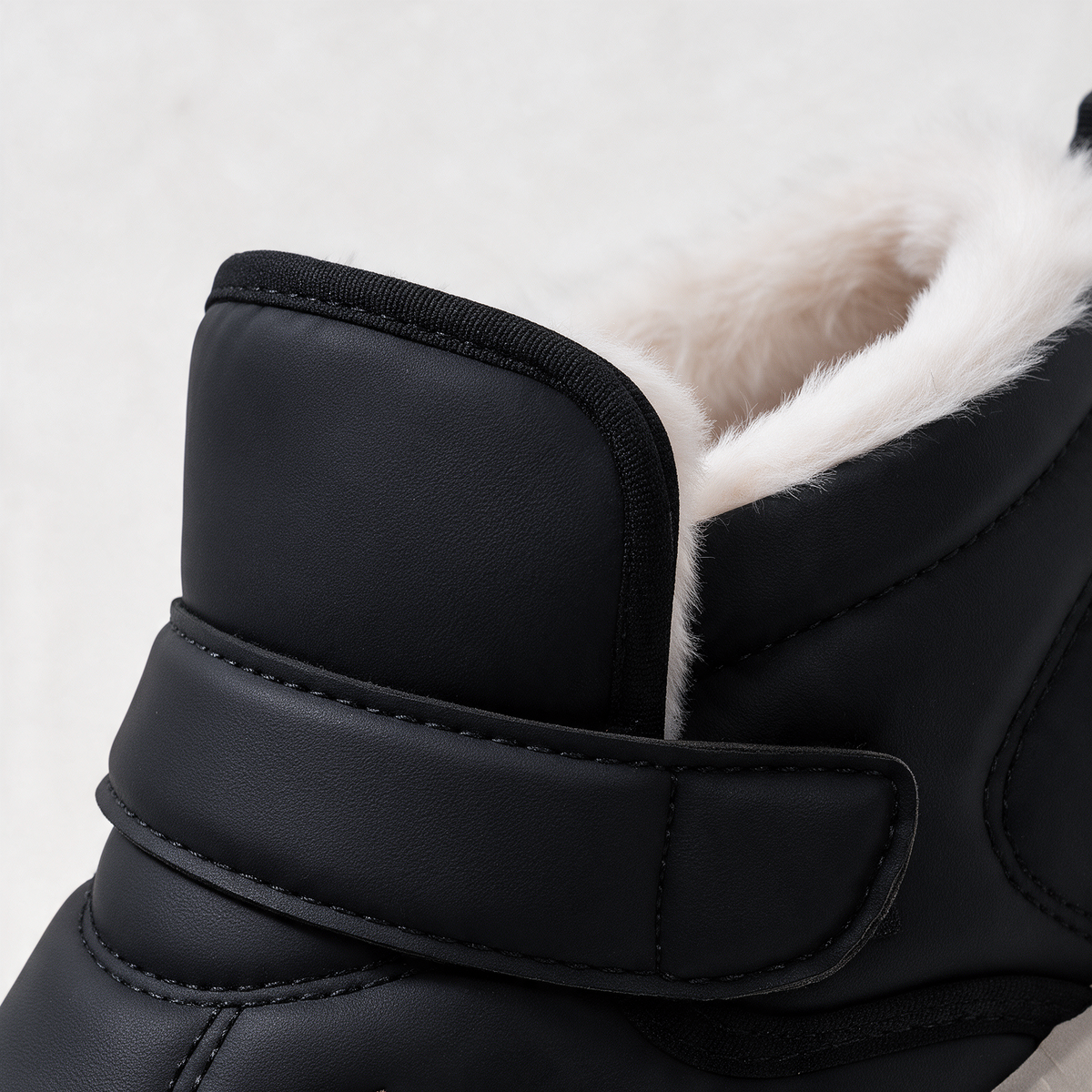 Plush collar boot detail photograph