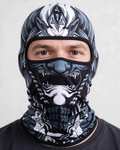 Printed polyester balaclava design and construction photograph