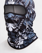 Printed polyester balaclava design and construction photograph